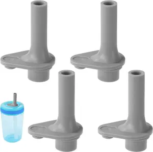 4 count Replacement Bite Valve for Zak,  Bite Valve Replacement  Straw Cup Accessories Compatible with Zak Designs Kelso 15oz/16oz (Grey)