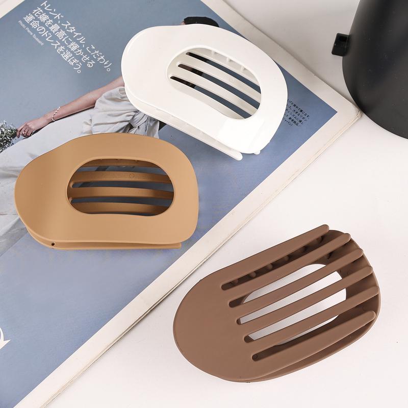 Trendy Hair Accessories – 6-Pack Flat No-Crease Hair Clips, Matte Acrylic Barrettes for Women & Girls, Strong Hold for Any Occasion