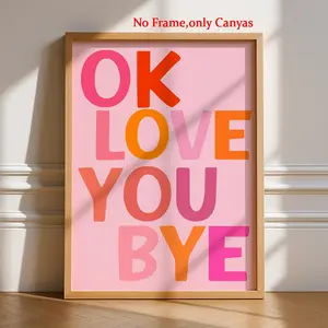 Wall Decorative Canvas Art Poster, Art Canvas Prints, Love Goodbye Bedroom & Living Room Decoration, Perfect Gift Idea, Unframed Design, Modern Home Decoration, Canvas Art And Prints For Walls