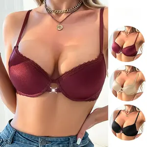 Women's Basic Traditional Nylon Fabric Bra Top - Gathered Breast Design, Anti-Sagging Adjustment, Comfortable Smooth Feel, Adjustable Strap with Buckle, Customizable Fit