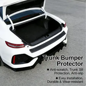 New Car Trunk Sill Protector, Car Accessories, Anti-Step Anti-Collision Rear Bumper Guard, Flexible Rubber Cover, Easy Installation, Protects Vehicle Tailgate from Scratches and Daily Impact