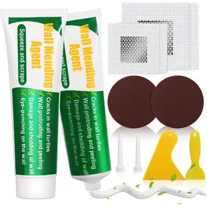 Drywall Repair Kit, 2 Pack Spackle Wall Repair Patch Kit with Scraper, Wall Mending Agent Large Hole Drywall Patch, Easy to Fill Holes in Home Wall and Quick Repair Crack, Plaster Wall Repair