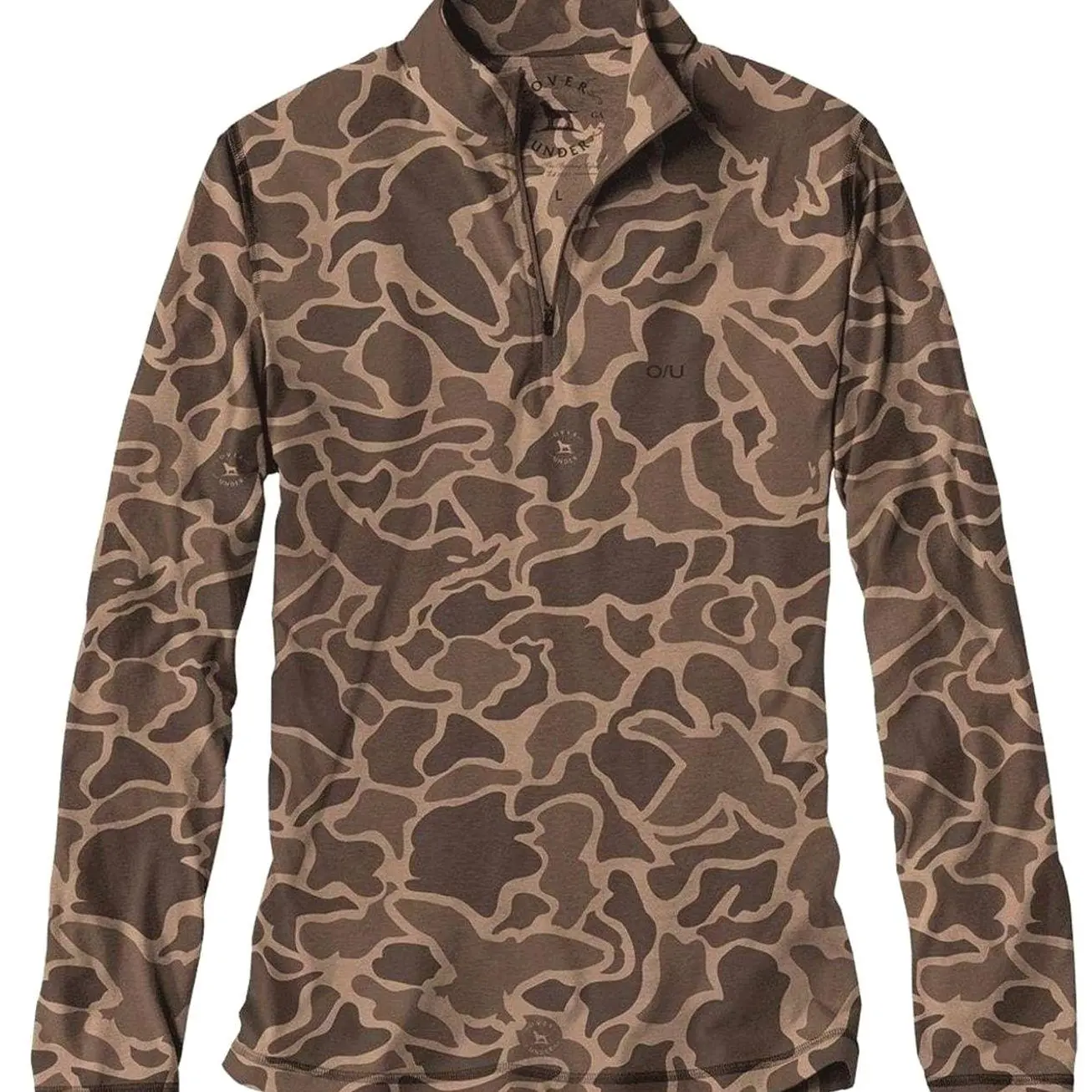 Realtree Camo Zip Long Sleeve Shirt | Lightweight Hunting Top | Outdoor Gear Apparel