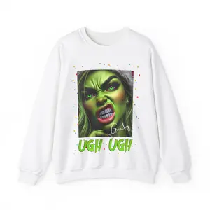 Grinchy Grilled Out Sweatshirt, Christmas Sweatshirt, Unisex Sweatshirt, Grinchmas Sweatshirt, Happy Christmas, Merry Christmas, Holiday Sweatshirt