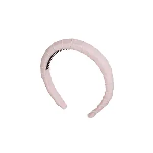 Puffed Moonstitch Headband - Powder Pink