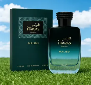 Hawas For Him Malibu Eau de Parfum 100ML, Refreshing Masculine Daily Fragrance, Long Lasting Arabian Men’s Perfume for All Occasions