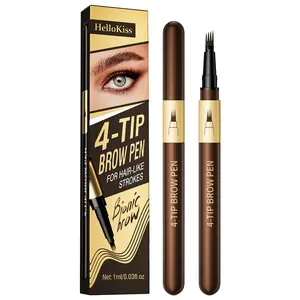 This four-pronged micro-sculpting eyebrow pencil features a waterproof and vegan formula, easily creating natural and realistic-looking brows with a hair-like effect.  It's long-lasting and smudge-proof, suitable for women and girls.