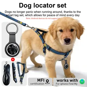 Pet Dog GPS Tracker Collar Set, Includes Collar + Locator + Silicone Case, Real-Time Tracking, No Installation Needed, iOS Only