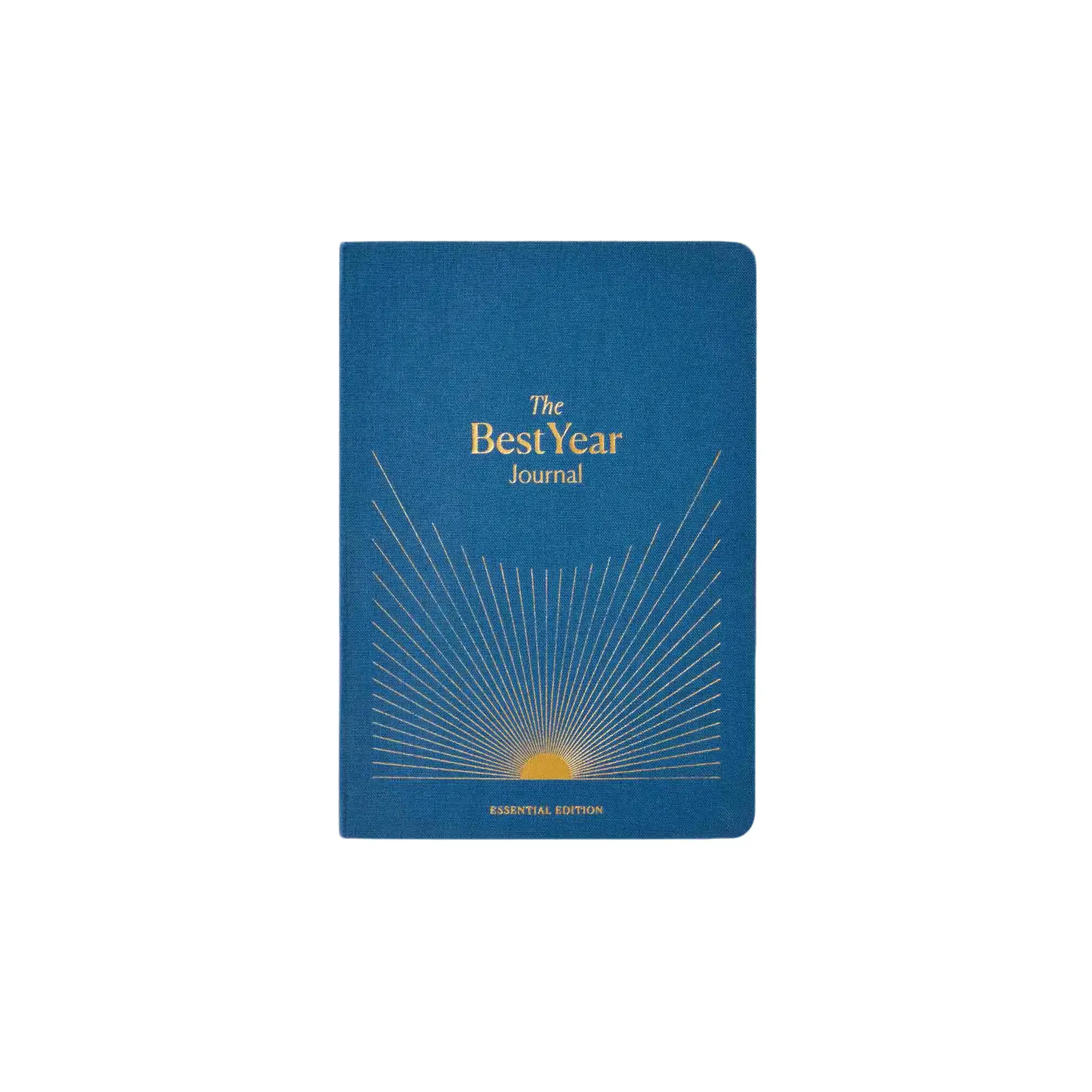 Reflective Guided Journal Notebook - Essential Edition Office Stationery for Journal Lovers, Blue Notebook with 75+ Prompts, Blank Pages, Setting Intentions, No Rigid Resolutions, Guided Journal Notebooks