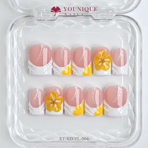 Younique Nails | 10PCS 100% Handmade Press-On Nails | Reusable Colorful Art acrylic stylish 3D