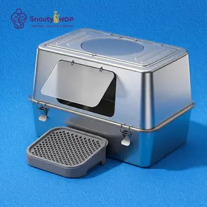 100% Stainless Steel Cat Litter Box Easy Clean & Odor-Free for Pet Health Zero Odor, Easy Scoop, Happy & Healthy Cat The Ultimate Metal Litter Box,Got a big kitty or a tiny kitten? Our Full Stainless Steel Litter Box fits ALL sizes!