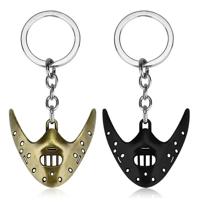 Movie Jewelry The Silence of The Lambs Mask Hannibal Lecter Keychain Pendant NecklaceJewelry Gifts Unisex  Accessories