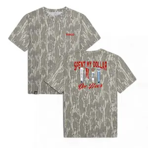 Funny Spent My Dollar On Beer Bottomland Mossy Oak Camo Tee, Vintage Hunting Camouflage Shirt Men Women, Unisex Streetwear Outdoor Camo T-Shirt, Oversized Cotton Tactical Style Top