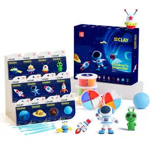 LOUFOR Air Dry Clay Kit (12 Boxes) - Space Trip - Soft & Ultra-Light Clay, DIY Craft Activity Set with Tools and Tutorials, Safe & Non-Toxic