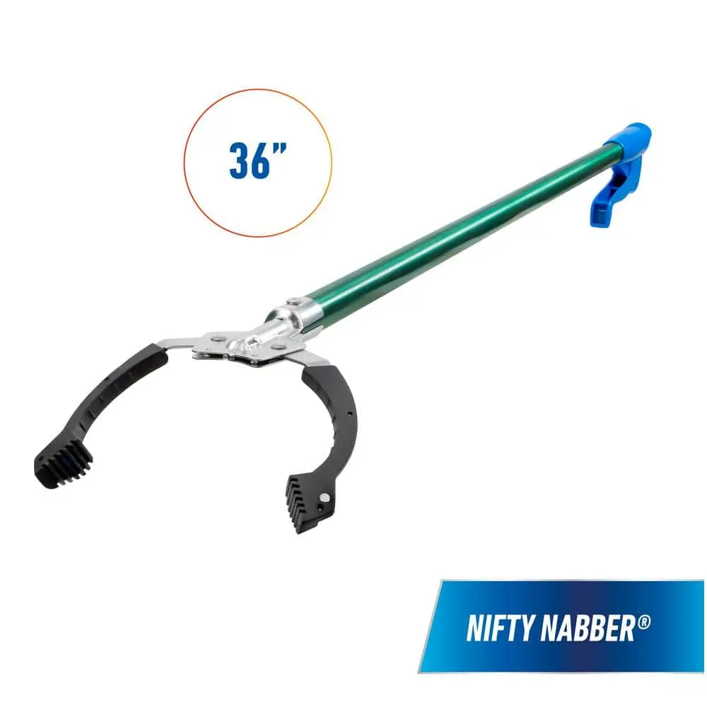 36 in. Nifty Nabber Trash Picker and Litter Grabber Tool with Comfort Grip and Superior Rubber Claw