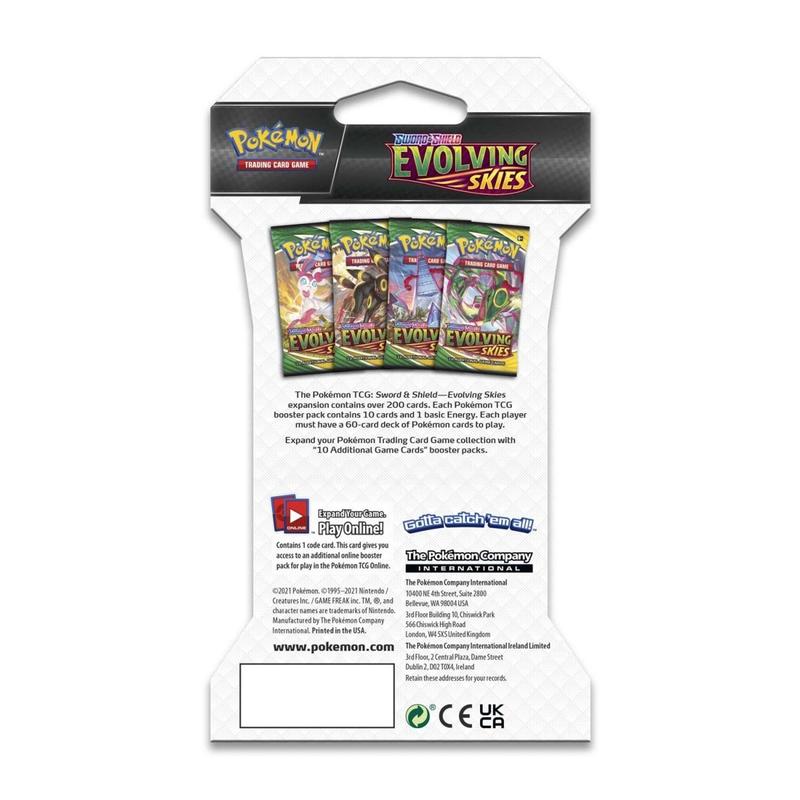 Pokémon TCG: Sword & Shield- Evolving Skies Sleeved Booster Pack (ONE PACK) (10 Cards)(NO REFUNDS OR RETURNS ONCE PURCHASED)