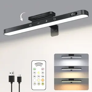 3W Picture Lights for Wall, Rechargeable Battery Operated Picture Light, Wireless Wall Light with Remote, Dimmable & Timer Art Lighting for Paintings Wireless, Magnetic Gallery Light, Black