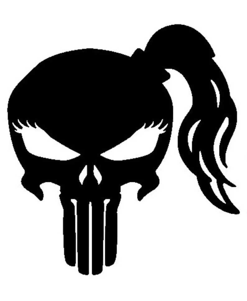 Lady Punisher All Weather Vinyl Decal 6'' x 6''