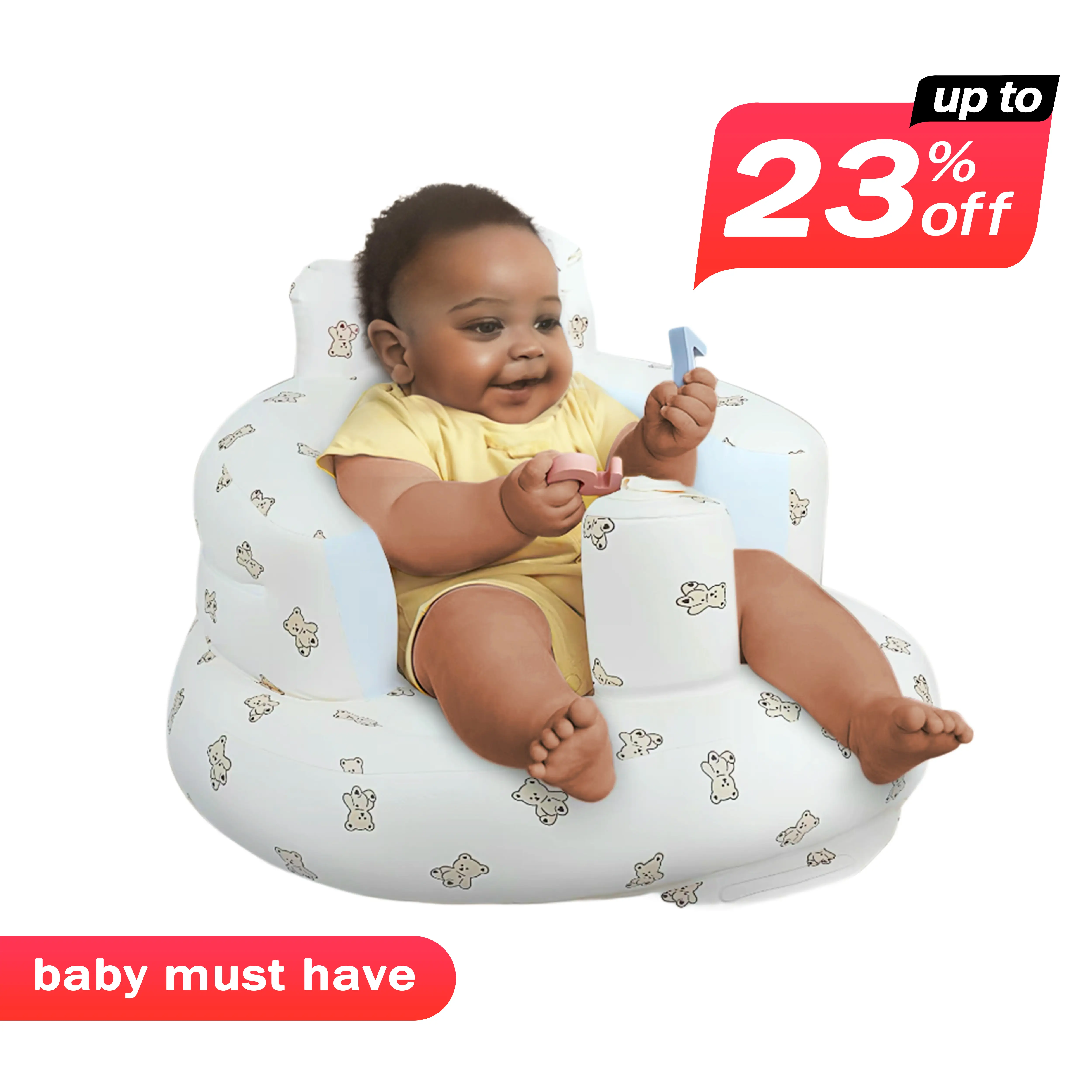 Baby stuff, Inflatable Seat for Babies 3-36 Months, Built in Air Pump Infant Back Support Sofa Toddler Chair for Sitting Up, Baby Floor Seater Gifts