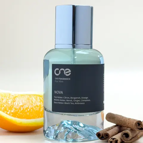 Nova by CN1 Fragrance - Aromatic Woody Fragrance with Citrus Woody Musk & Creamy Sweet Musky Notes - Ideal for Day to Evening Wear