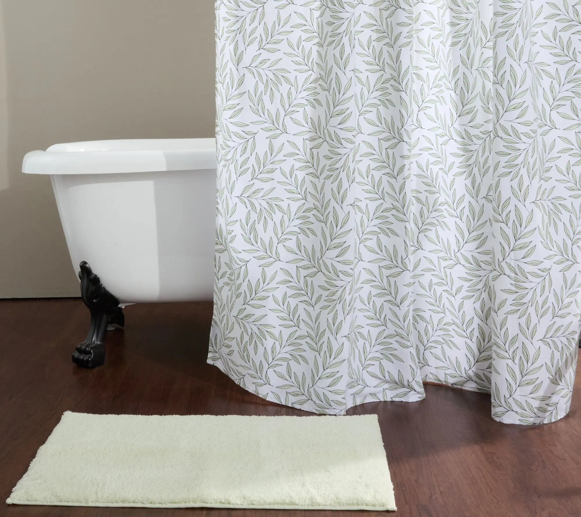 Home Reflections Shower Curtain and Bathmat Bundle Home Reflections Shower Curtain and Bathmat Bundle