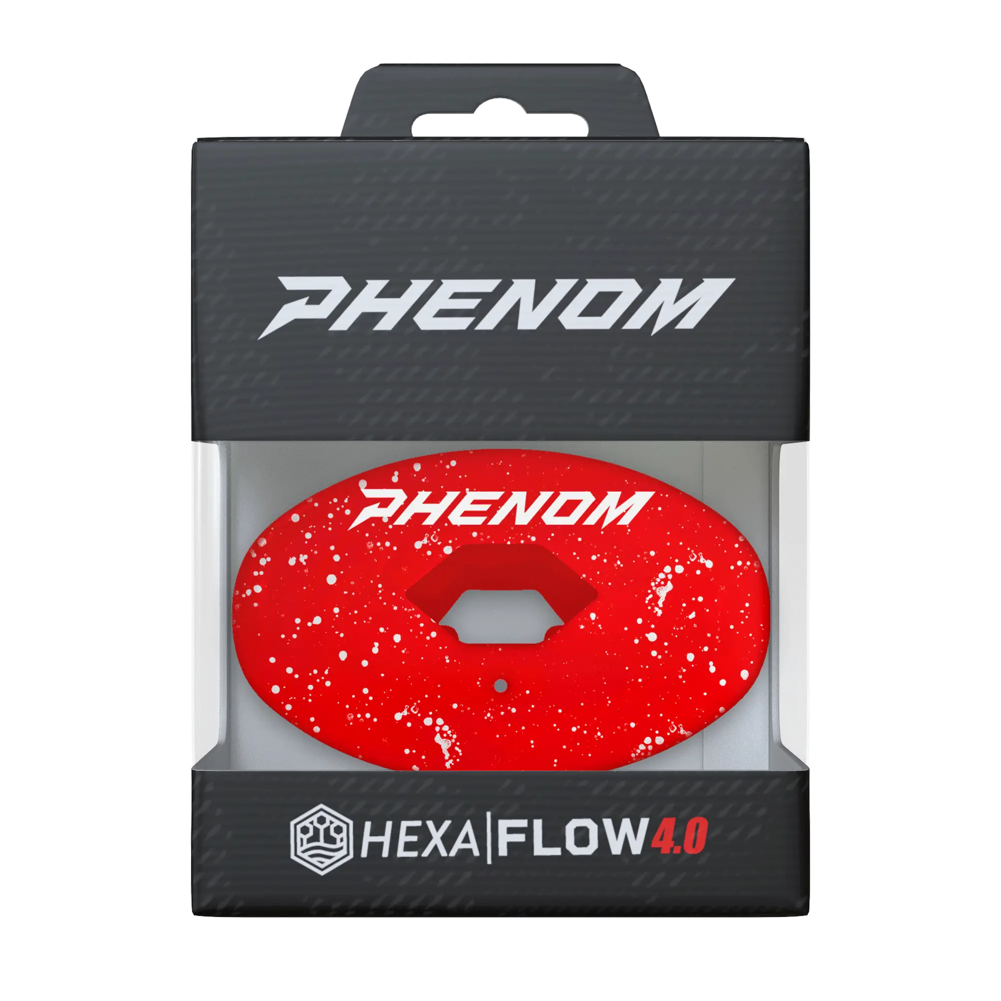 Hexa-Flow 'Cherry' Mouth Guard - Lightweight, 1 Size, Universal Fit, Attached Convertible Strap, Ready-to-Wear for American Football, Boxing - Suitable for Youth, College Athletes