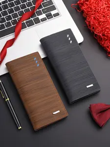 Men's Long, Unisex PU Leather Card Holder, Business Style Wallet, Fashionable Travel Document Case, Ideal Gift for Christmas & Anniversaries