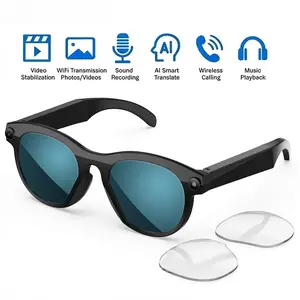 Real-Time Translation Smart Glasses M88, Colorful Lenses, HD Camera, Large Battery, Compatible with iOS and Android, Voice Assistant