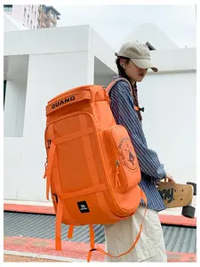 Gift Large Capacity Outdoor Backpack Black Yellow Travel Bag For Men Women Adjustable Strap Laptop Compartment Trolley Sleeve Water-Resistant Nylon Material Street Style for School Outdoor Travel Vacation and Going Out Hand Wash Only