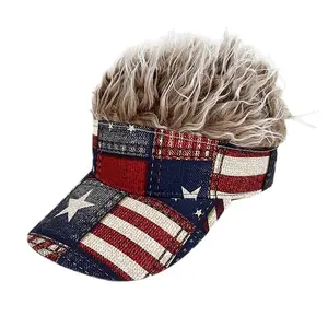 Simulated Wig Baseball Cap for Women Men – Stylish Wide Brim Hip Hop Hat with Attachable Faux Hair – Unisex Streetwear Adjustable Ponytail Through Snapback