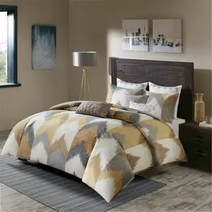 ALPINE Yellow Reptile & Amphibian Bedroom Bedding Set - INK Plus IVY King, California King Comforter Mini Set