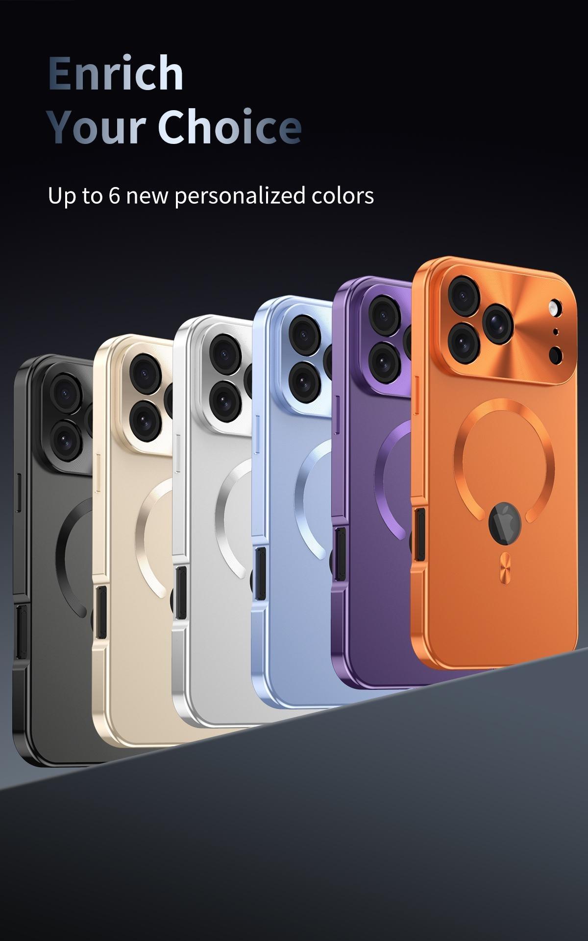 Platic Back [Not All Metal  PC Back] Metal Frame, ip 17 Pro Max CaseFull Coverage Privacy Screen Lens Protection Magnetic TPU Back International Warranty Phone Cases phone case 17 pro max