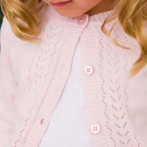Pink Pointelle Cardigan