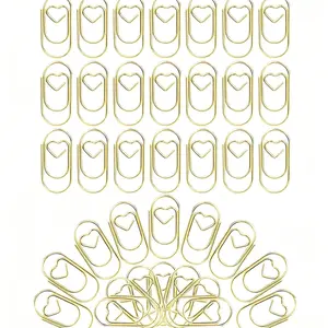 Heart Shaped Paper Clips, Bookmark Materials, Office Supplies, Ideal for Learning, Work, Home Use, Back-To-School Gifts