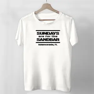 Sundays Are For The Sandbar Islamorada Fl Gift T Shirt For Men Women Girls Unisex Funny Cool Tee Short Sleeve T Shirt white
