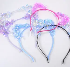 trendy tinsel cat ear headband
