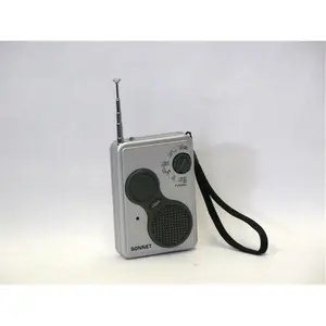 Sonnet Industries R-127 AM-FM WEATHER BAND POCKET RADIO WITH LED LIGHT AND CARRYING STRAP