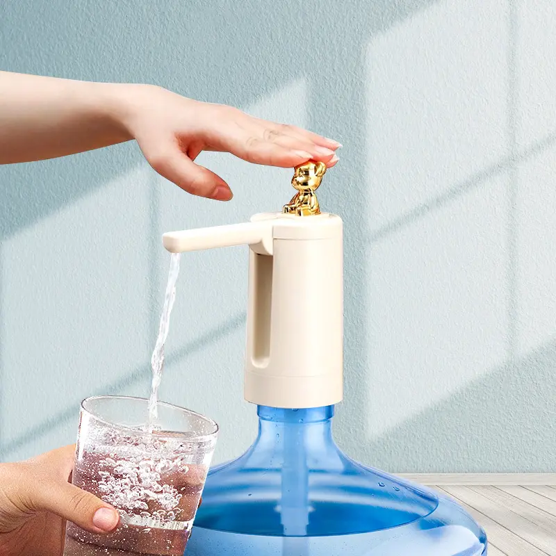 【2026 Upgraded Version】Water Dispenser for 5 Gallon Bottle - Portable Rechargeable Pump with 30-40 Day Battery Life, BPA-Free Silicone Hose, Stainless Steel Spout, Easy One-Switch Operation, Ideal for Kitchen & Outdoor Use Reusable Cup Mug