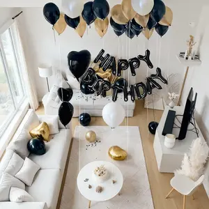 Stunning Birthday Balloon Garland Kit Complete Arch Set with 16-Inch Letter & Heart Balloons Vibrant Assorted Latex Balloons for Unforgettable Party Decor