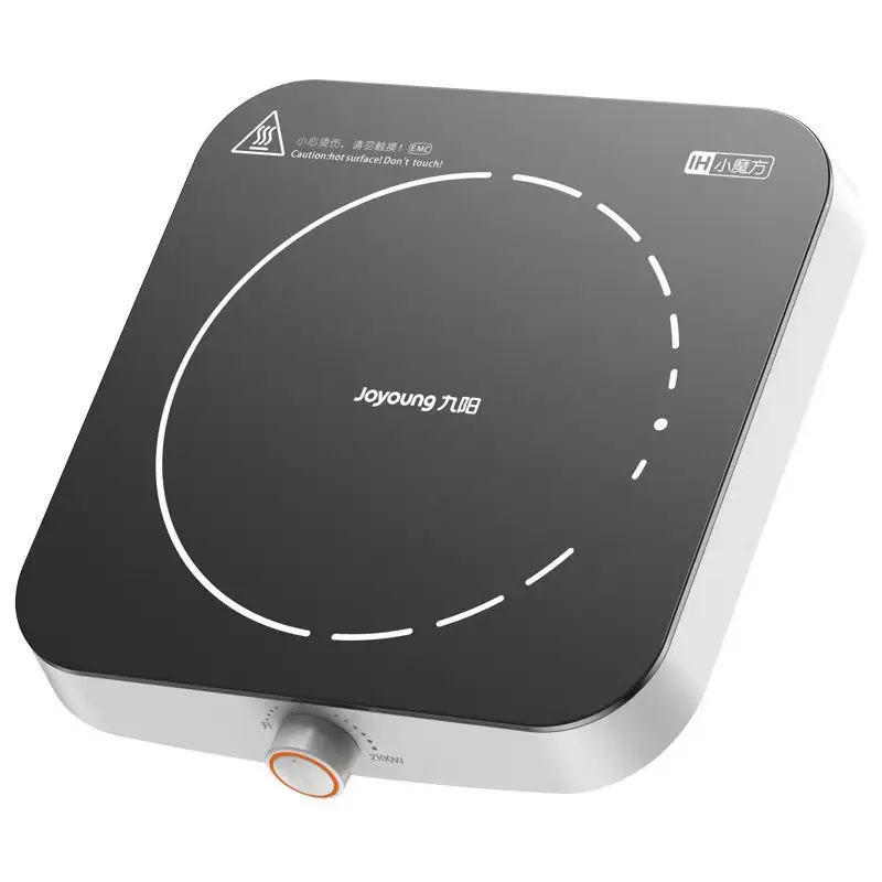 Household Compact Mini Square Induction Cooker (26x26cm) - Knob Control, Durable Solid Body, Adjustable Fast Heating, Waterproof Panel, Easy for the Elderly, for Kitchen Daily Use