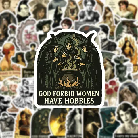 50 Pieces Retro Medieval Series Stickers Decal Set Sticker Decals, Includes Sticker, Suitable for Scrapbooks, Diaries, Laptops, Water Bottles, Cars and More, Ideal Creative Birthday Gifts