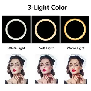 10″ LED Selfie Ring Light With Tripod Phone Holder Stand Makeup Live Stream