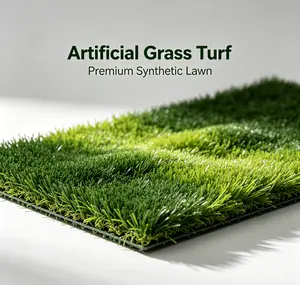 20mm Artificial Grass Turf, Premium Synthetic Fake Grass Rug, 16800 Density 160 Gauge, 5000TEX, C-Shaped Monofilament & Curved Yarn, Black PP Backing with SBR, for Patio, Garden, Balcony, Dog Area, Indoor Outdoor Decor