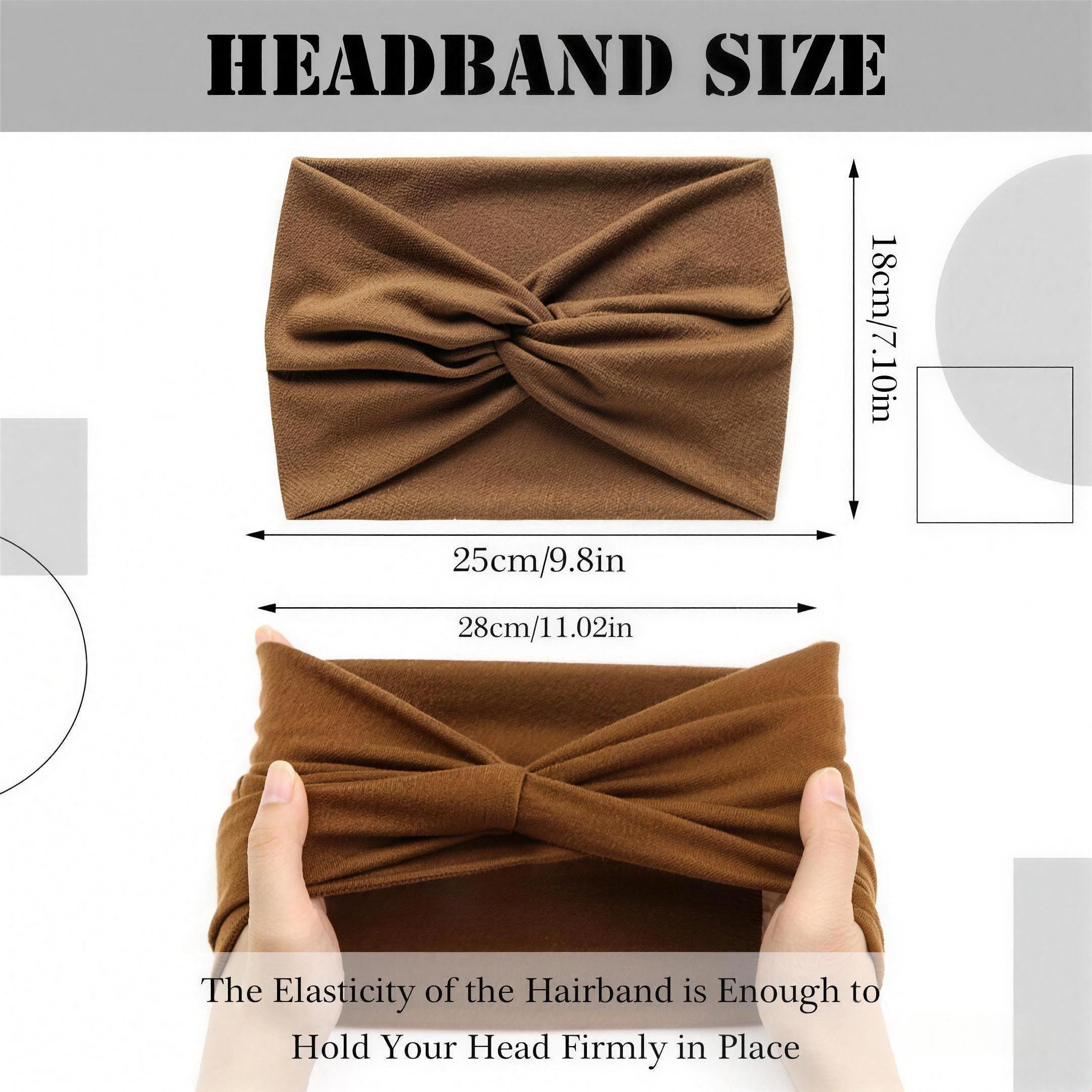 Women's Hairband Set of 4, Wide and Narrow Elastic Boho Headbands, Vintage Style for Sports, Yoga, Makeup, Spa, Fashion Accessory, Workout Headband, Chic Headbands