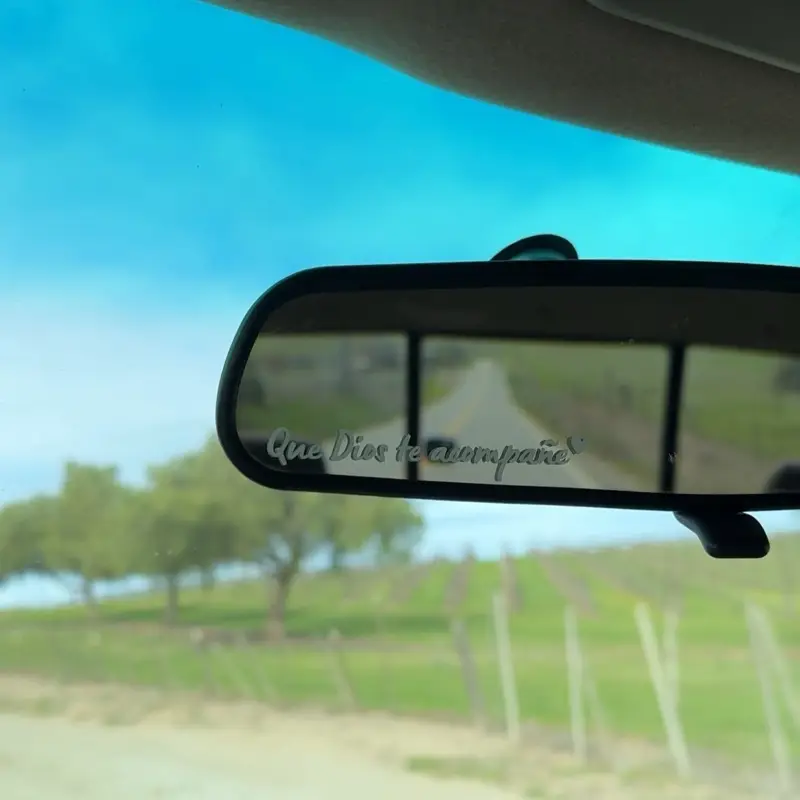 Que Dios Te Acompañe 2 Pack Car Mirror Sticker Decal, Spanish Car Decorations Accessories