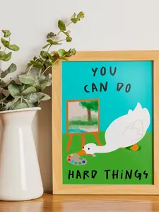Cute Goose Wall Print, Goose Decor, Nursery Print, Children's Room Art, Goose Poster, Artistic Nursery Decor