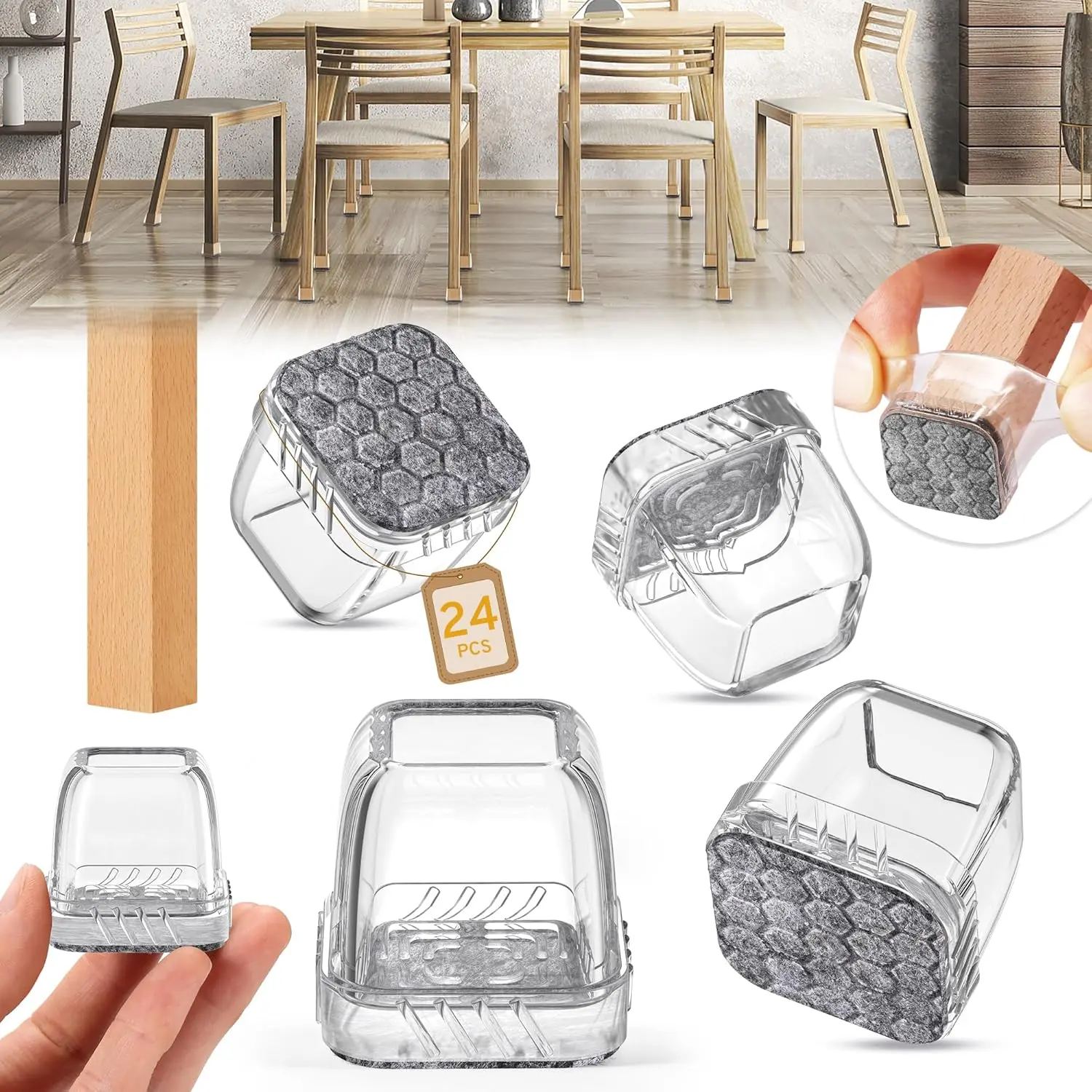 24 square gray shapes