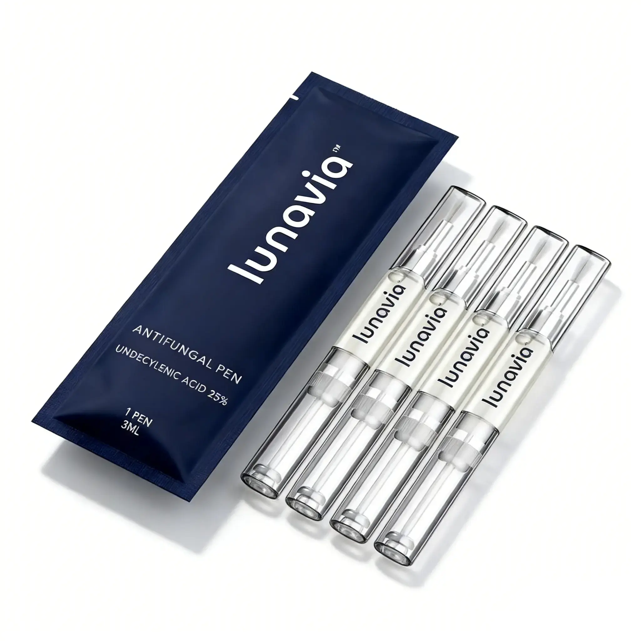 Lunavia Antifungal Pen UNDECYLENIC ACID 25% for Athlete's Foot Jock Itch & Ringworm Treatment Toe Polish Vecnythra Solution 3ML