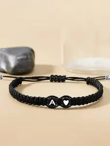 and Heart 26 Letter Braided Hand Rope Bracelet, Unique Heart Design for Personalized Accessories, Stylish Gift for All Occasions