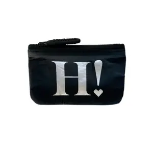 Gift Card Pouch in Shimmer Black with Silver "H!"
